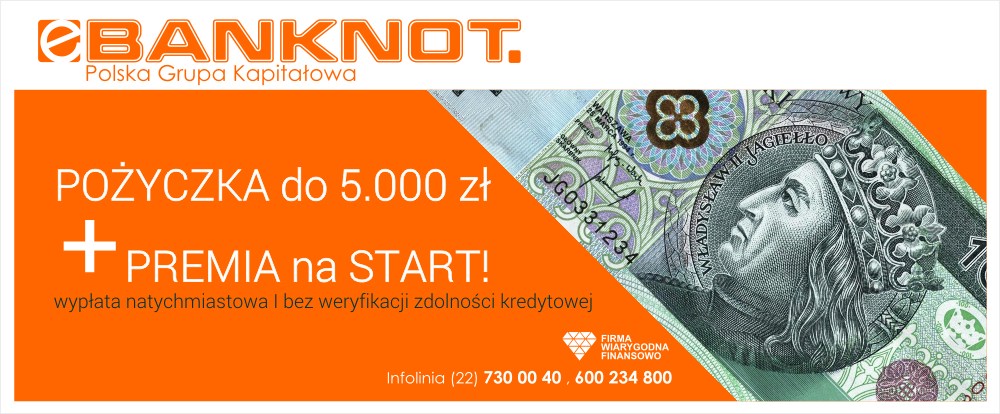 Specjalna oferta eBanknot dla Nowego Klienta - Pożyczka z premią.
